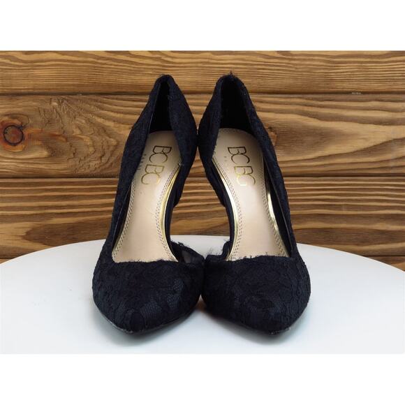 BCBG Size 8 D'Orsay Heel Black Fabric M Width Paris - Picture 3 of 10